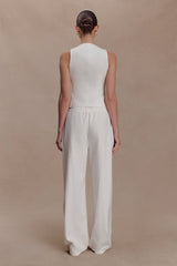Aldea Cotton Sleeveless Top - White