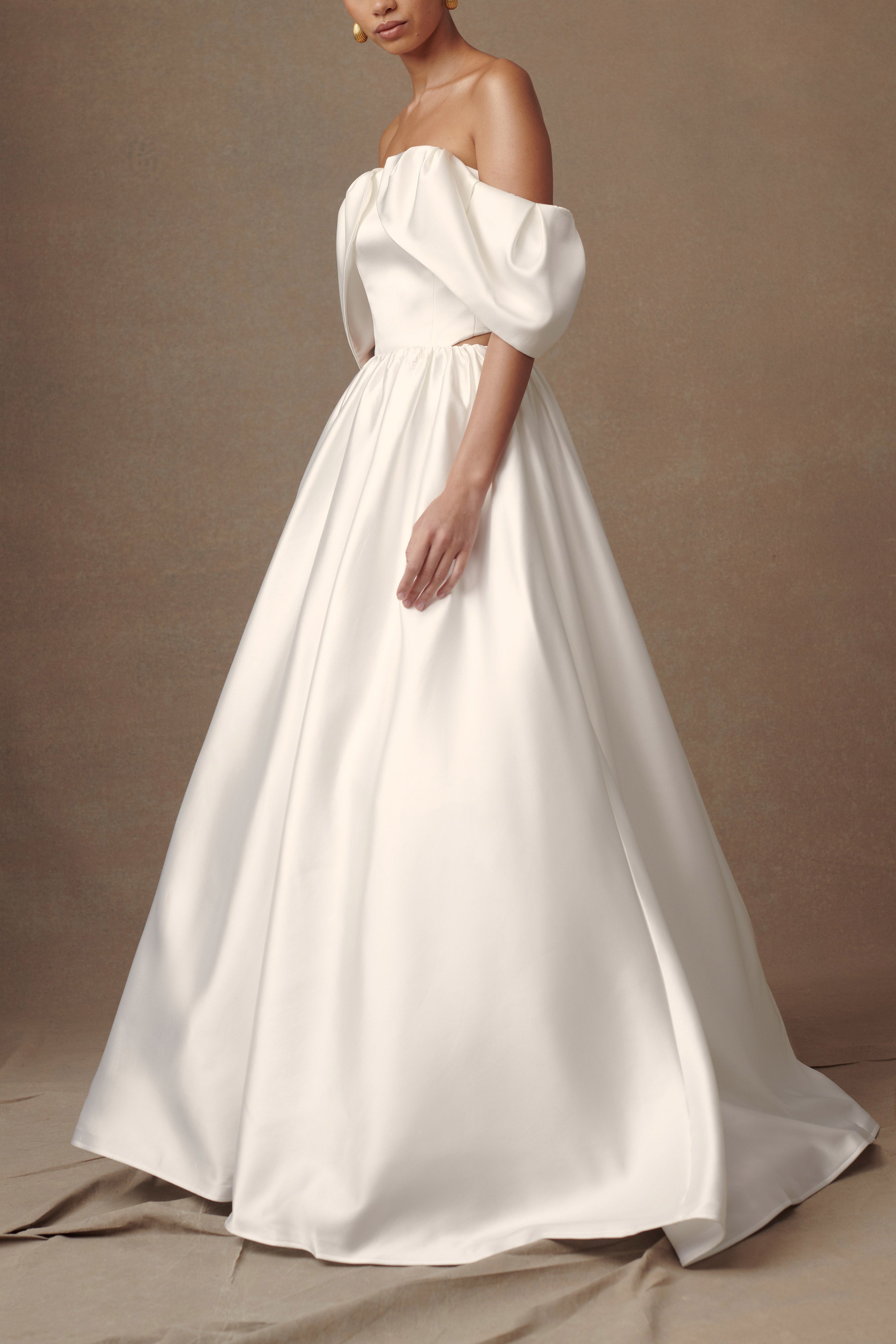 Kelsey Satin Maxi Skirt - White