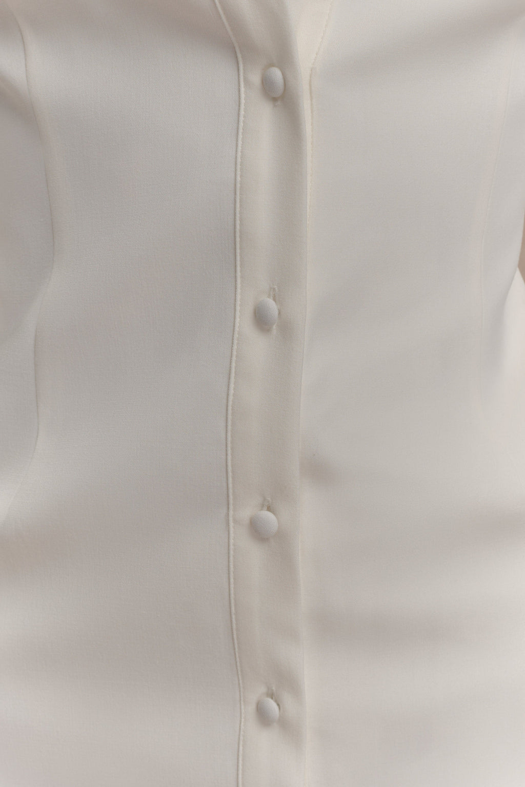 Dorian Fitted Shirt Midi Dress - White