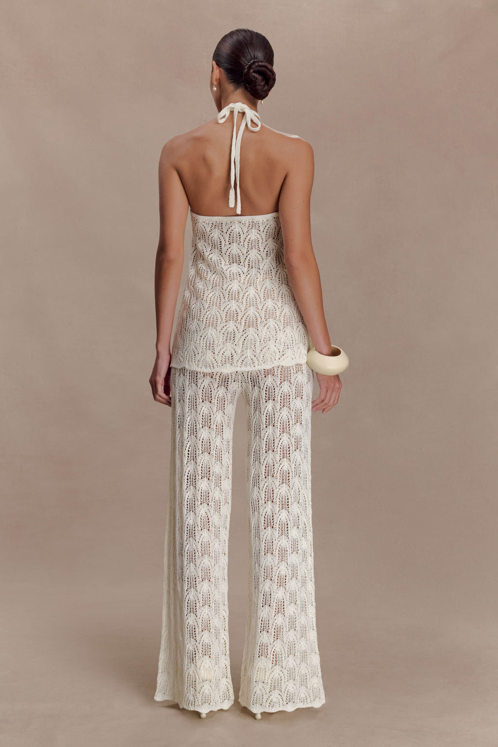 Glinda Crochet Pants - Ivory