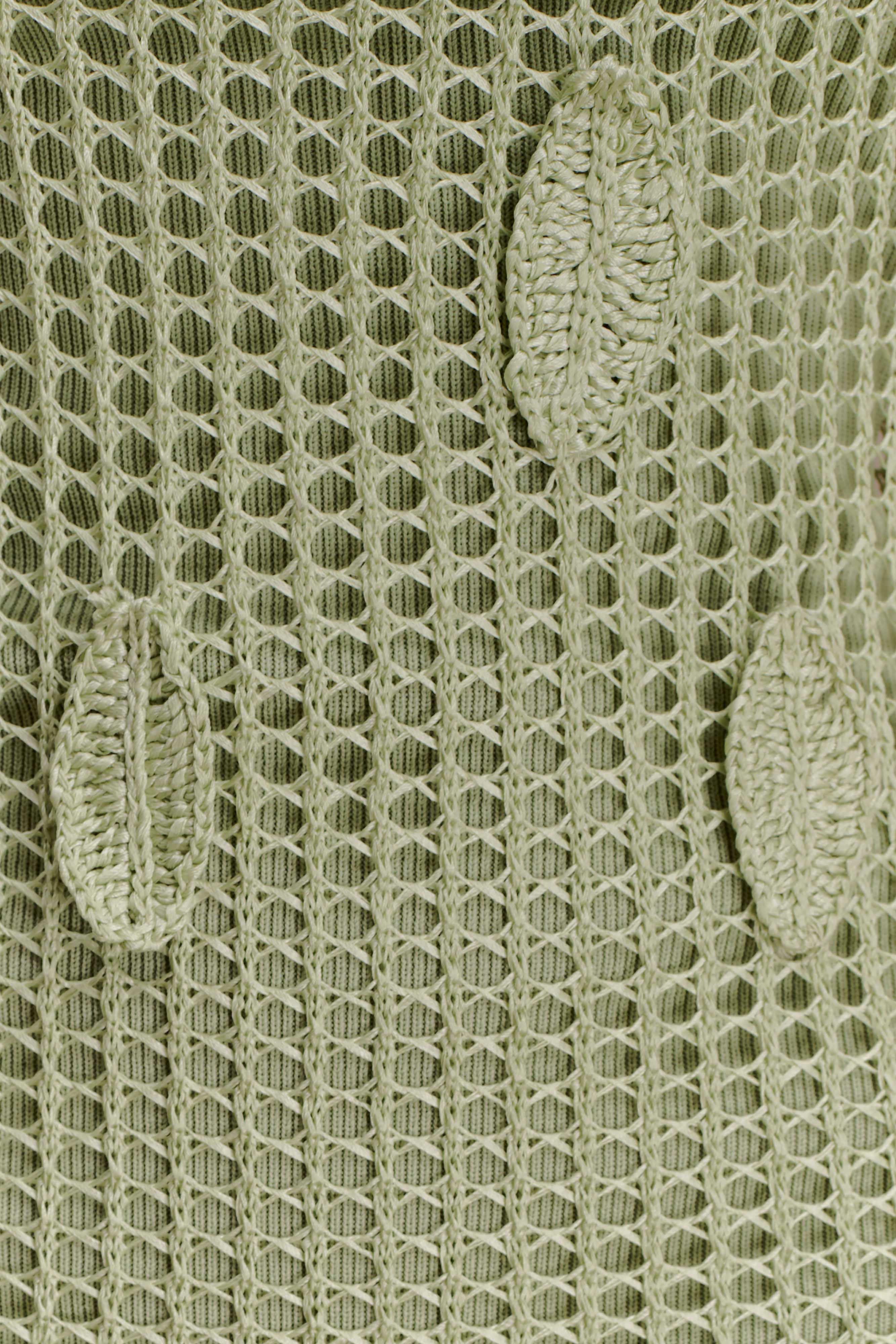 Elfie Crochet Halter Maxi Dress - Pastel Green