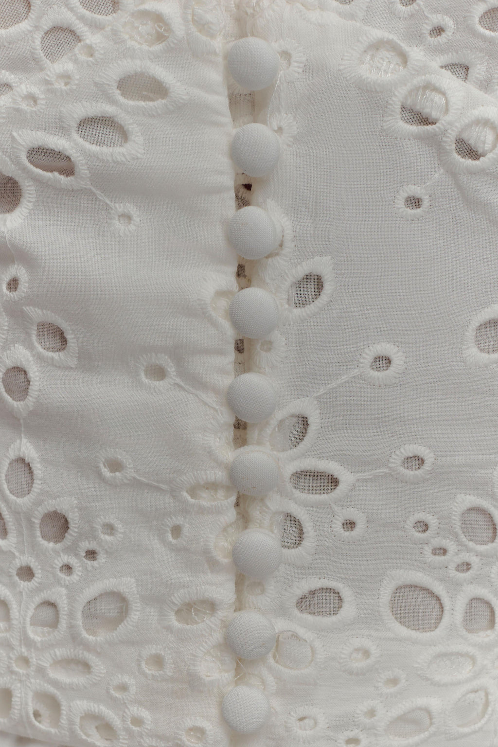 Arla Sleeveless Broderie Top - White