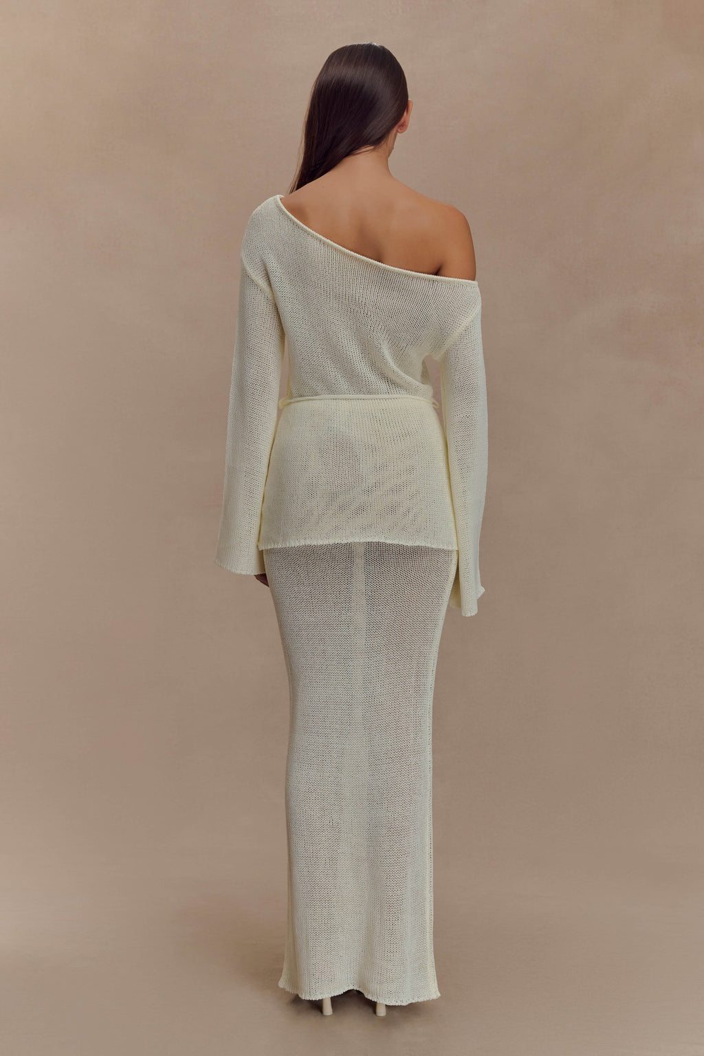 Reagan Off Shoulder Knit Top - White