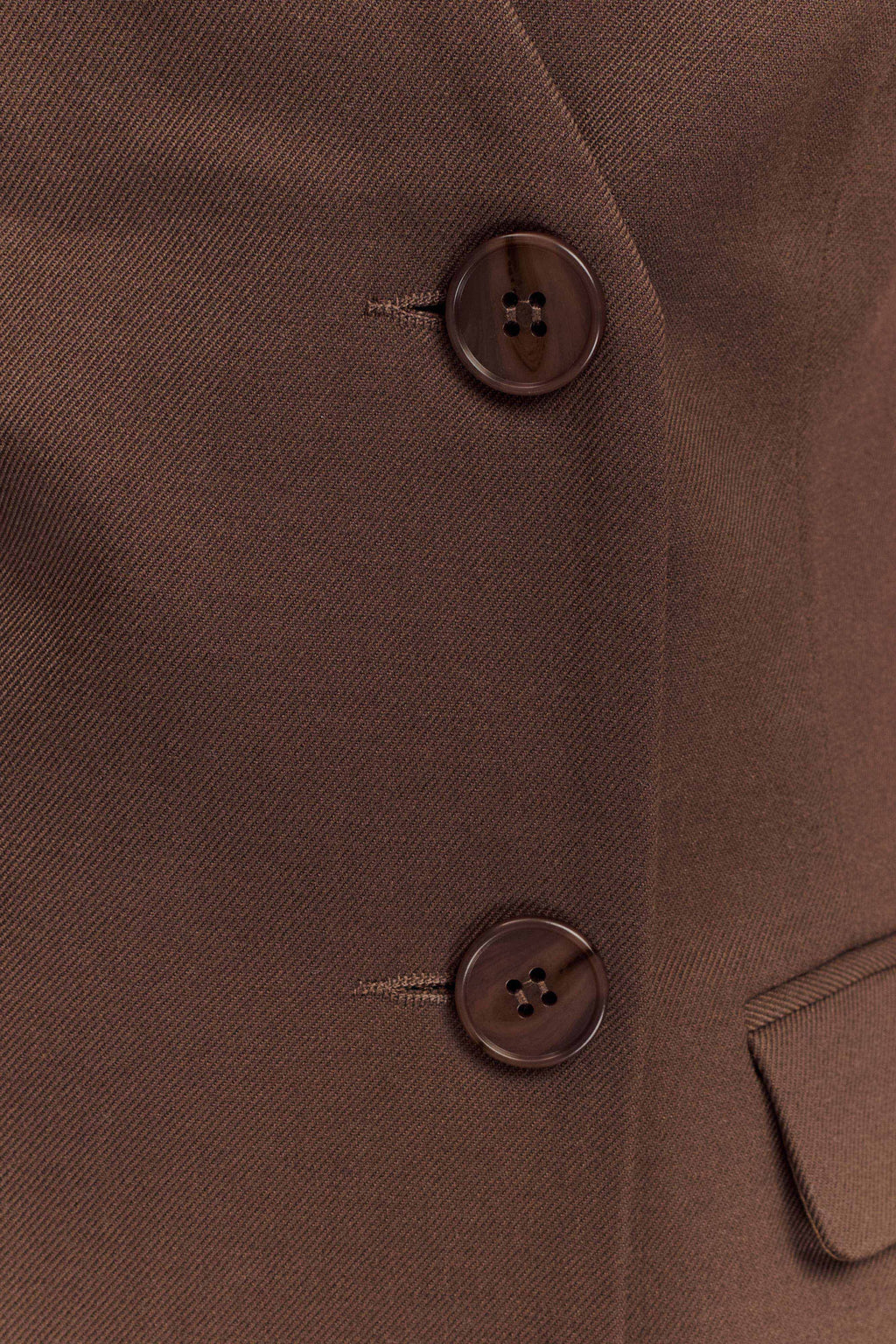Penelope Suiting Sleeveless Blazer - Chocolate