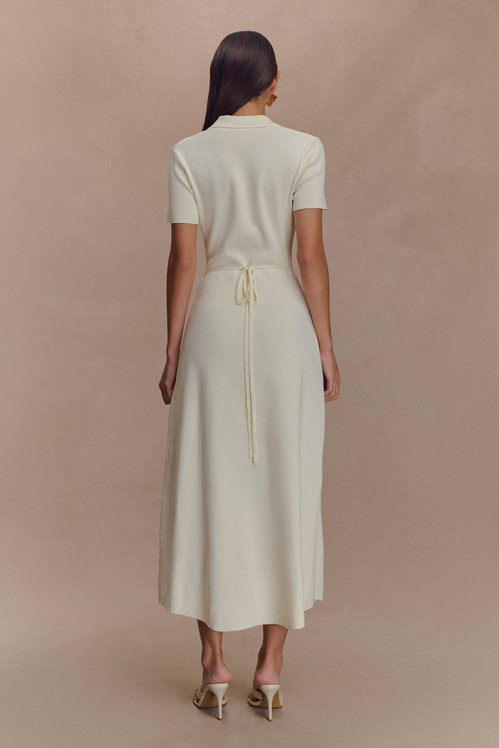 Pearson Short Sleeve Knit Midi Dress - Ivory