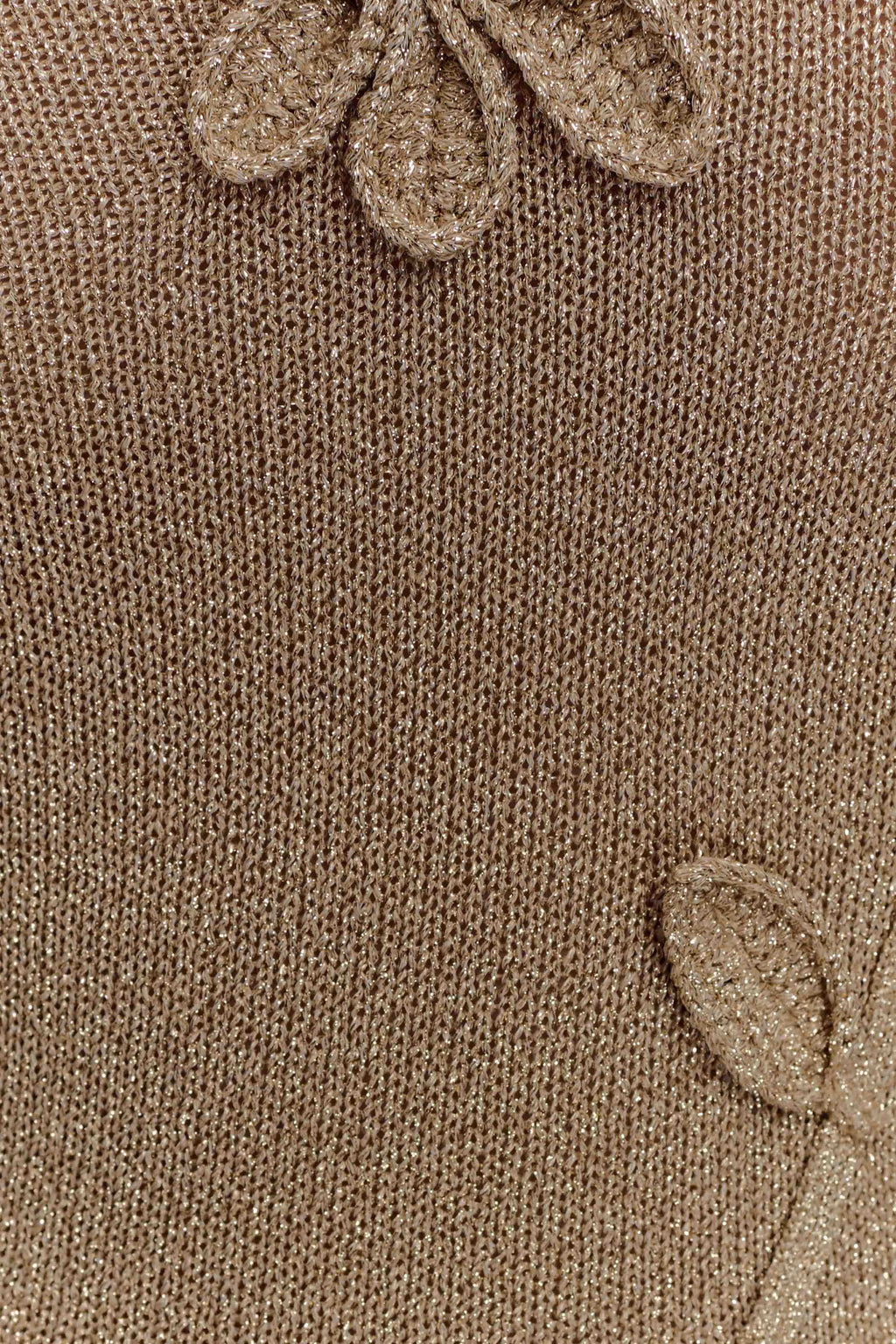 Leone One Shoulder Metallic Knit Top - Gold