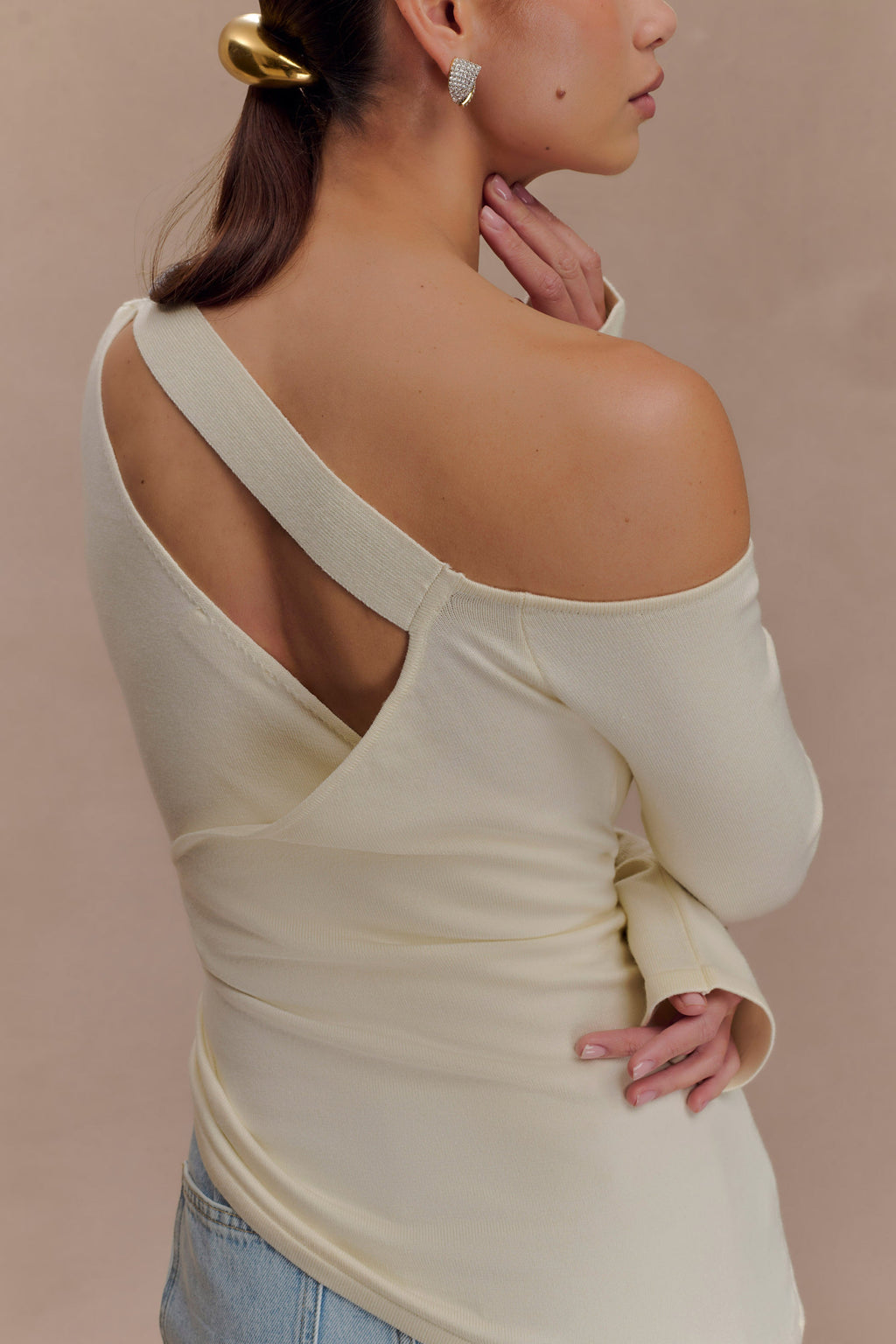 Miles Off Shoulder Knit Top - Ivory