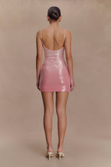 Mora Sequin Mini Dress - Ombre Pink