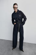 Mannon Mid Rise Denim Jeans - Washed Indigo Blue