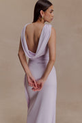 Bridget Slinky Cowl Back Top - Dusty Lilac