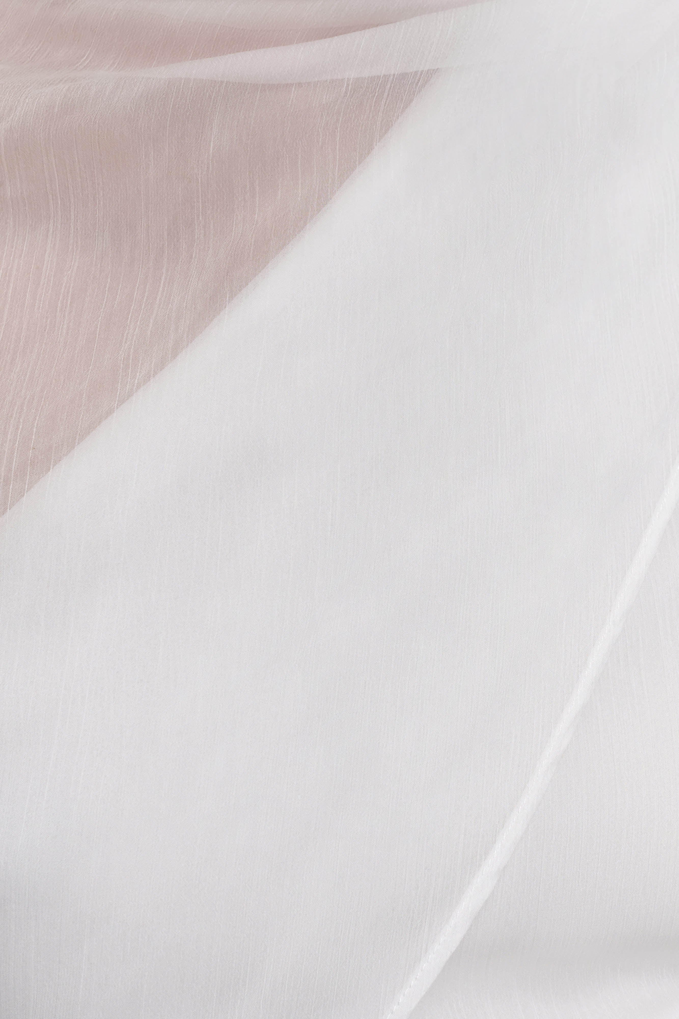 Ida Sheer Asymmetrical Long Sleeve Cape - White