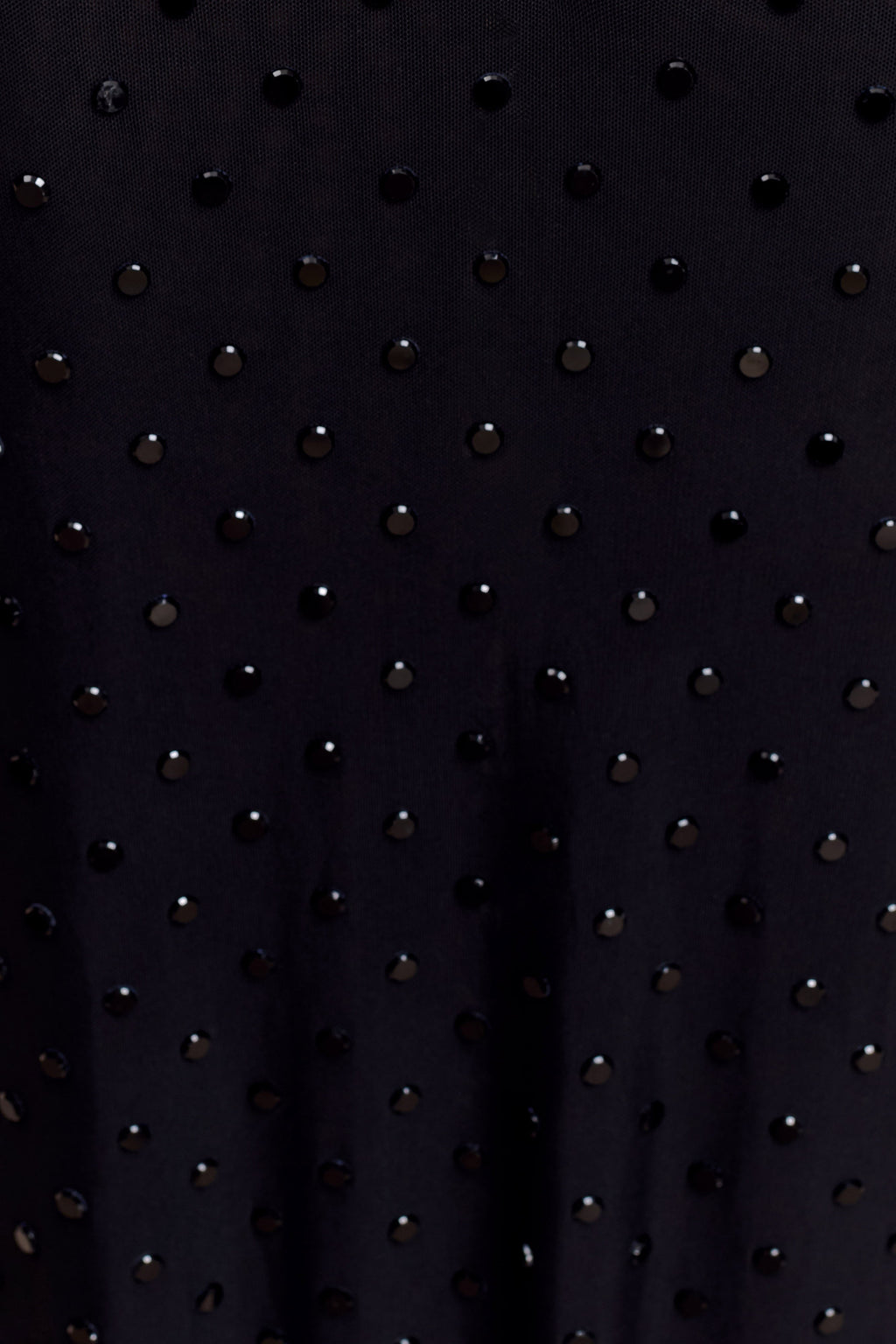 Acadia Diamante Long Sleeve Maxi Dress - Black