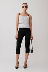 Lilou Pleated Sleeveless Top - Polka Dot