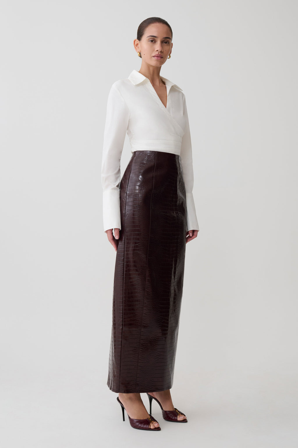 Eugenia Wrap Cotton Shirt - White