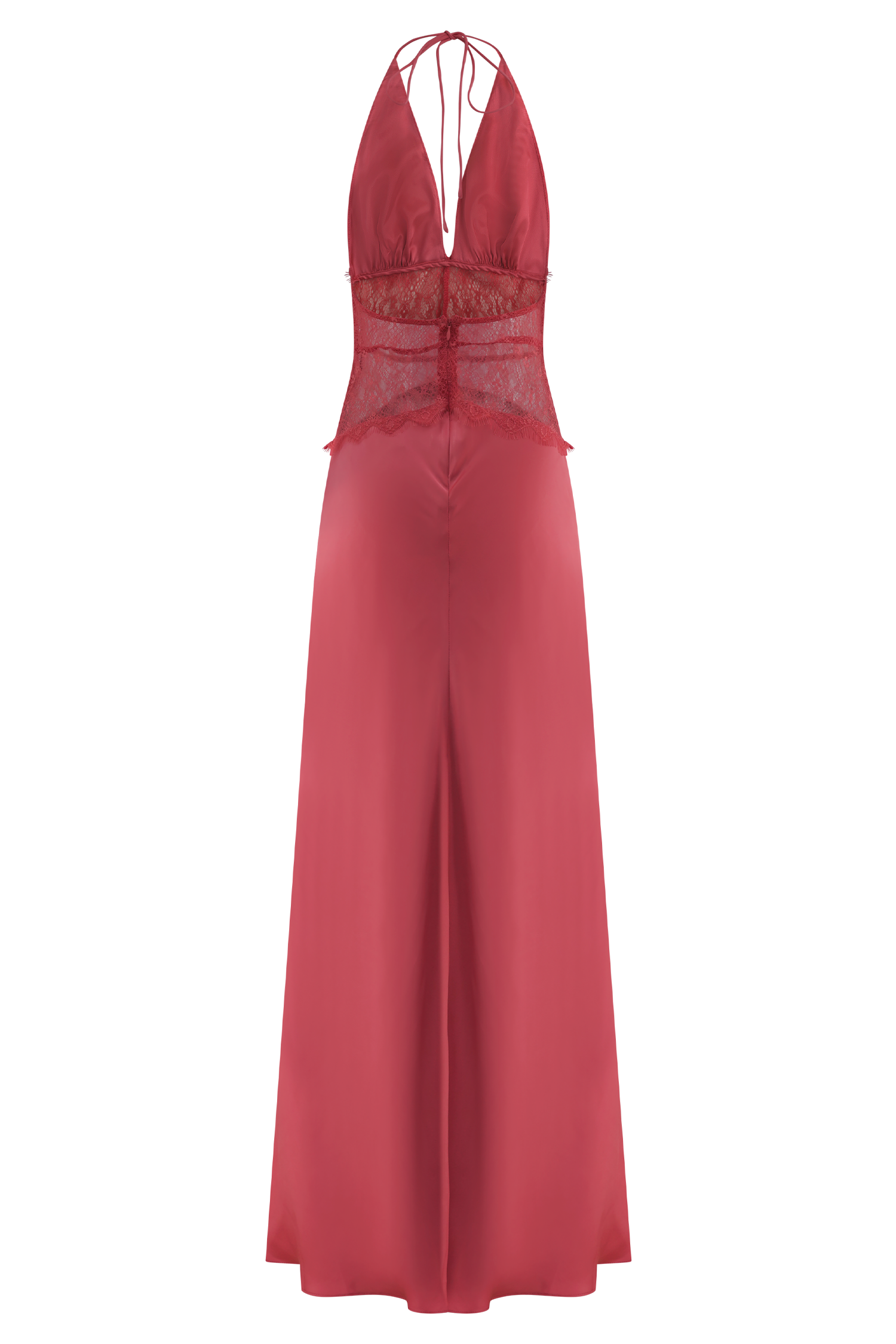 Dinah Lace And Satin Maxi Dress - Blush Rose