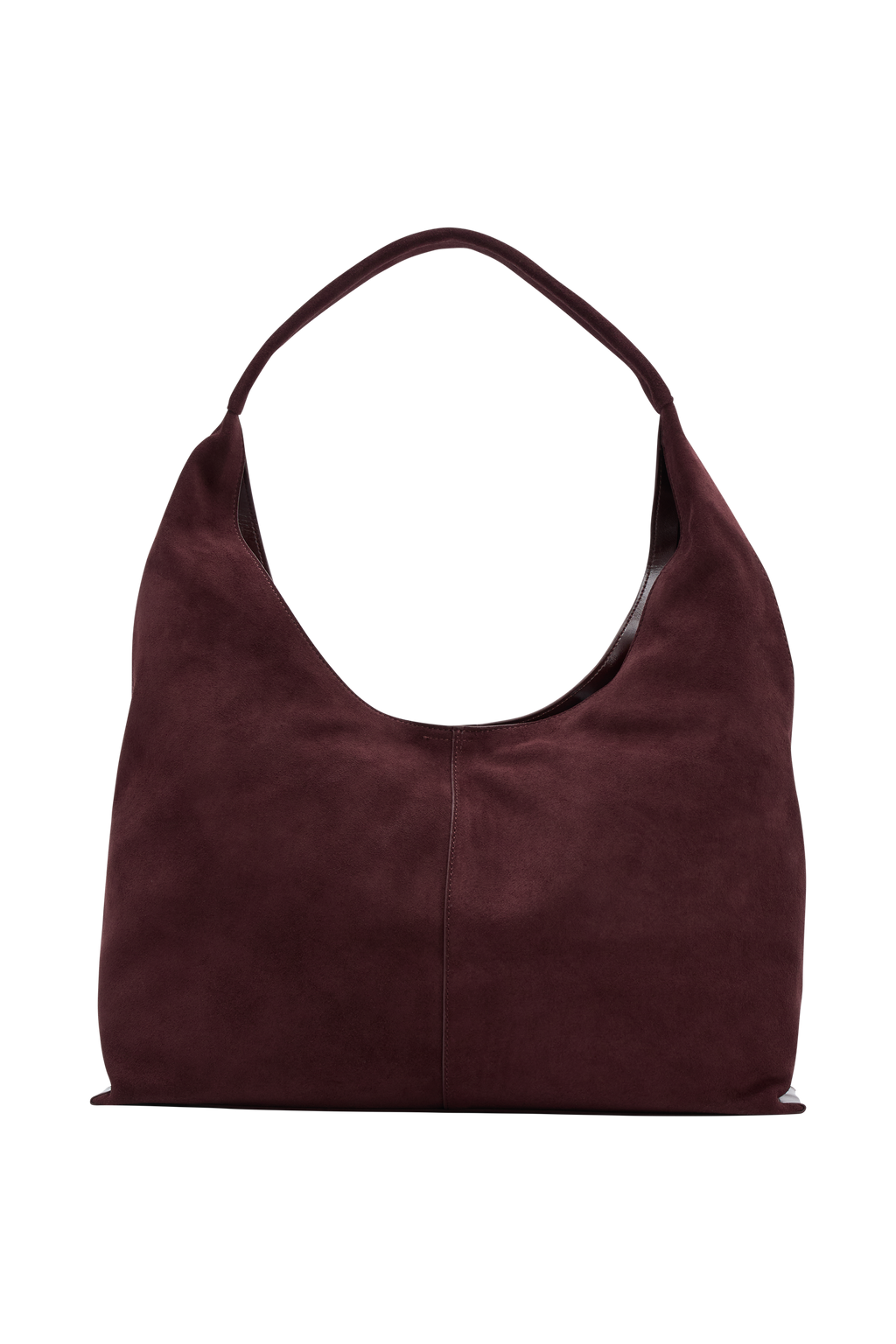 Hazel Slouchy Suede Bag - Burgundy
