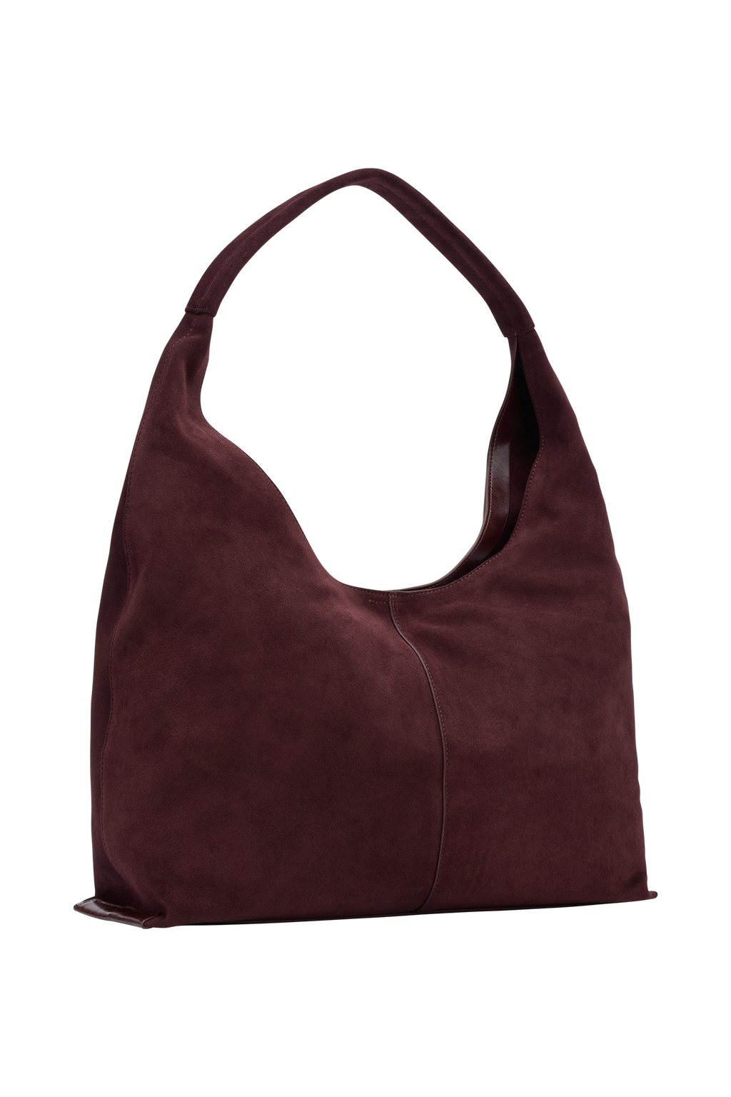 Hazel Slouchy Suede Bag - Burgundy